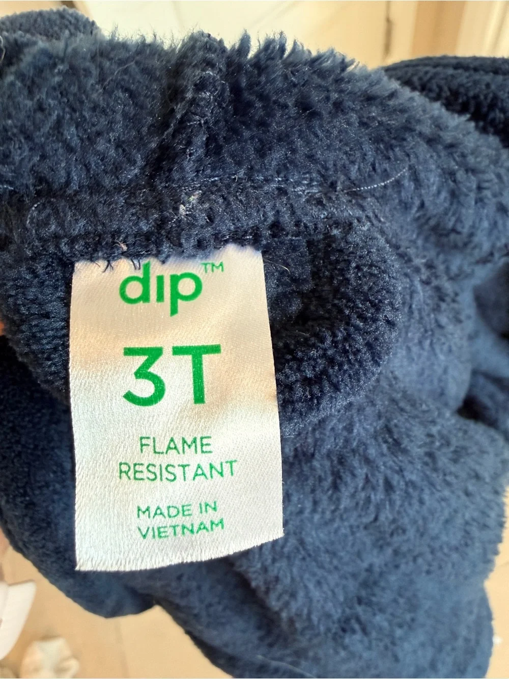 Kids Plush Hooded Robe with Character Face - Navy